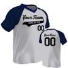 Custom Baseball Jersey V-Neck Major Team| Silver and Navy | Adult Med view 1
