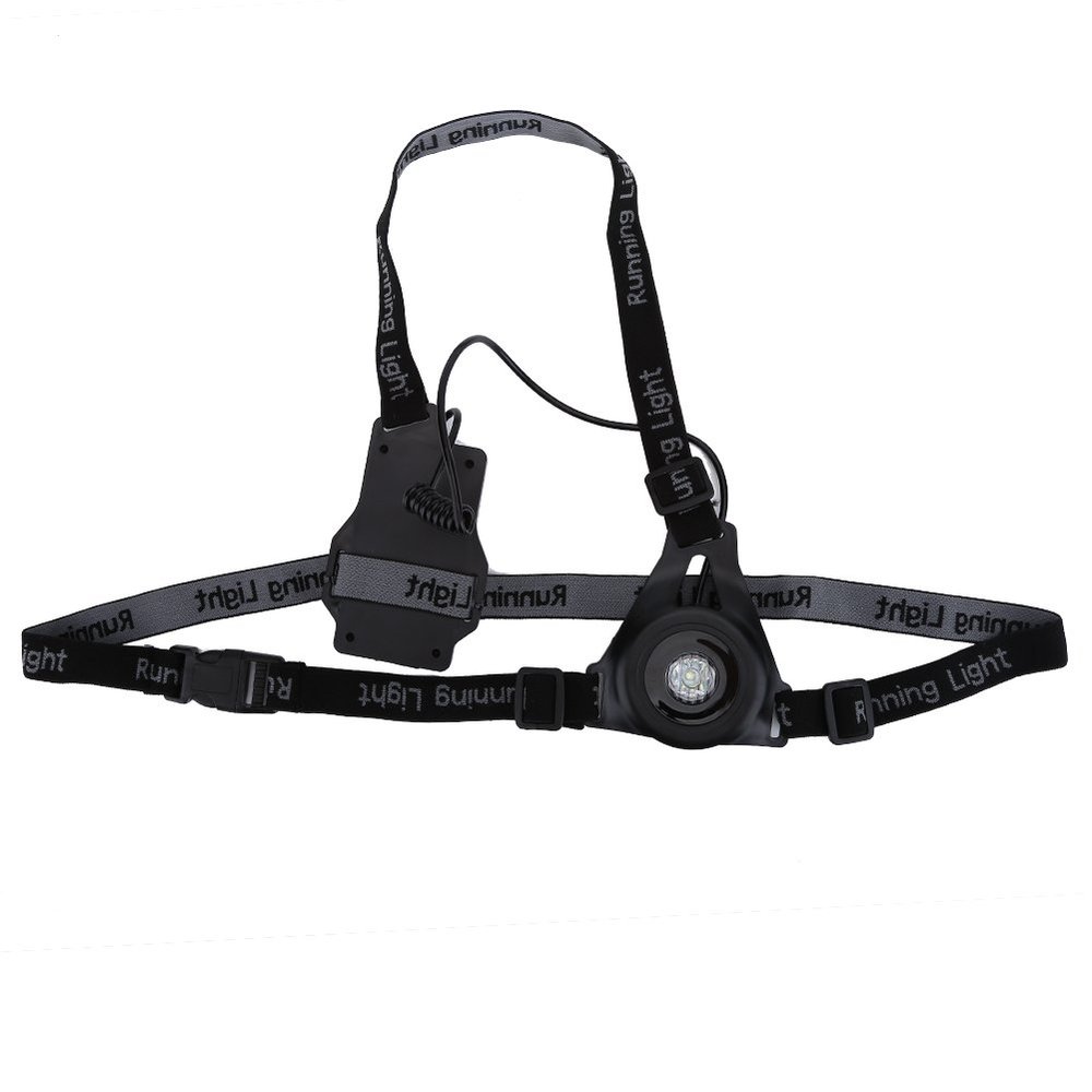 Dilwe Running Warning Light, Waterproof LED Night Running Chest Warning Lights with Adjustable Band Fishingline Emergency Protection