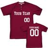 2 Button Solid Color Basic Team Name Baseball Jersey| Cardinal | Adult 2XL view 2