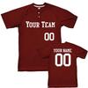 HARDKOR SPORTS 2 Button Solid Color Basic Team Name Baseball Jersey| Maroon | Adult Small view 2