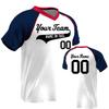 Custom Baseball Jersey V-Neck Major Team| White,Navy and Scarlet | Adult Med view 1