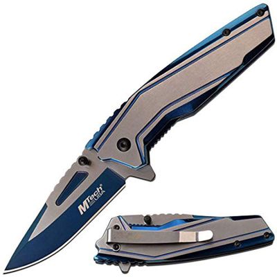 GIFTS INFINITY Custom Personlizaied Engraving Pocket Metal Knife (Blue)
