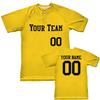 HARDKOR SPORTS 2 Button Solid Color Basic Team Name Baseball Jersey| Gold | Adult Small view 2