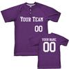 2 Button Solid Color Basic Team Name Baseball Jersey| Purple | Adult 3X-Large view 2