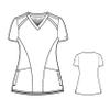 WonderWink Womens Women's Four Pocket V-Neck Top Medical Scrubs Shirt, Ceil Blue, XX-Small US view 3