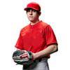 2 Button Solid Color Basic Team Name Baseball Jersey| Cardinal | Adult XL view 3
