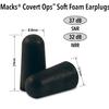 Mack's Covert Ops Soft Foam Shooting Ear Plugs, 50 Pair - 32 dB High NRR, 37dB SNR - Comfortable Earplugs for Hunting, Tactical, Target, Skeet and Trap Shooting view 2
