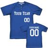 2 Button Solid Color Basic Team Name Baseball Jersey| Royal | Adult Large view 2
