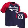 Custom Baseball Jersey V-Neck Major Team| Navy and Scarlet | Adult Small view 1