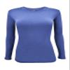 Natural Uniforms Women's Under Scrub Tee Crew Neck Long Sleeve T-Shirt (Ceil Blue, 2X-Large) view 1