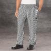 Chef Code Modern Fit Unisex Cargo Chef Pants, Elastic Waist CC220 (Checkered White, 5XL) view 3