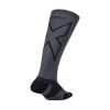 2XU Womens Vectr Full Length Socks, Titanium/Black, 7-8 US view 2