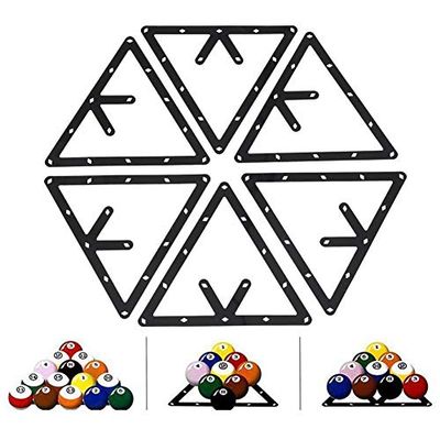 6Pcs Billiard Rack Holder Mini Table Top Billiards Triangle Rack Billiard Table Pool Cue Accessory