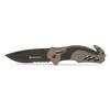 Smith & Wesson 8in High Carbon S.S. Spring Assisted Folding Knife with 3.25in Serrated Drop Point Blade and Rubberized Aluminum Handle for Outdoor Survival and EDC view 2