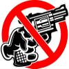 Anti Gun Violence Real Men Use Fist Logo Design Round Metal 0.75" Lapel Pin Hat Shirt Pin Tie Tack Pinback view 2