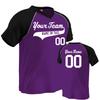 Custom Baseball Jersey V-Neck Major Team| Purple and Black | Adult X-Large view 1