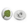 BRK Studio Simple Classic Artichoke Vegetable Cartoon Round Metal 0.75" Lapel Pin Hat Shirt Pin Tie Tack Pinback view 1