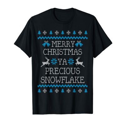 Funny Ugly Sweater Shirt Precious Snowflake Christmas Tshirt