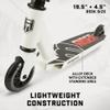 Mongoose Rise 100 Freestyle Stunt Trick Scooter, Lightweight Alloy Deck & Heavy-Duty Frame Up to 220 lbs., Bike-Style Grip, High Impact 100mm Wheels, White/Red view 2