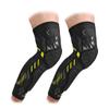 Kuangmi Basketball Knee Pad Protective Knee Brace Compression Leg Sleeve Shin Guard Kneepad (Black Yellow-Pair, XXL) view 1