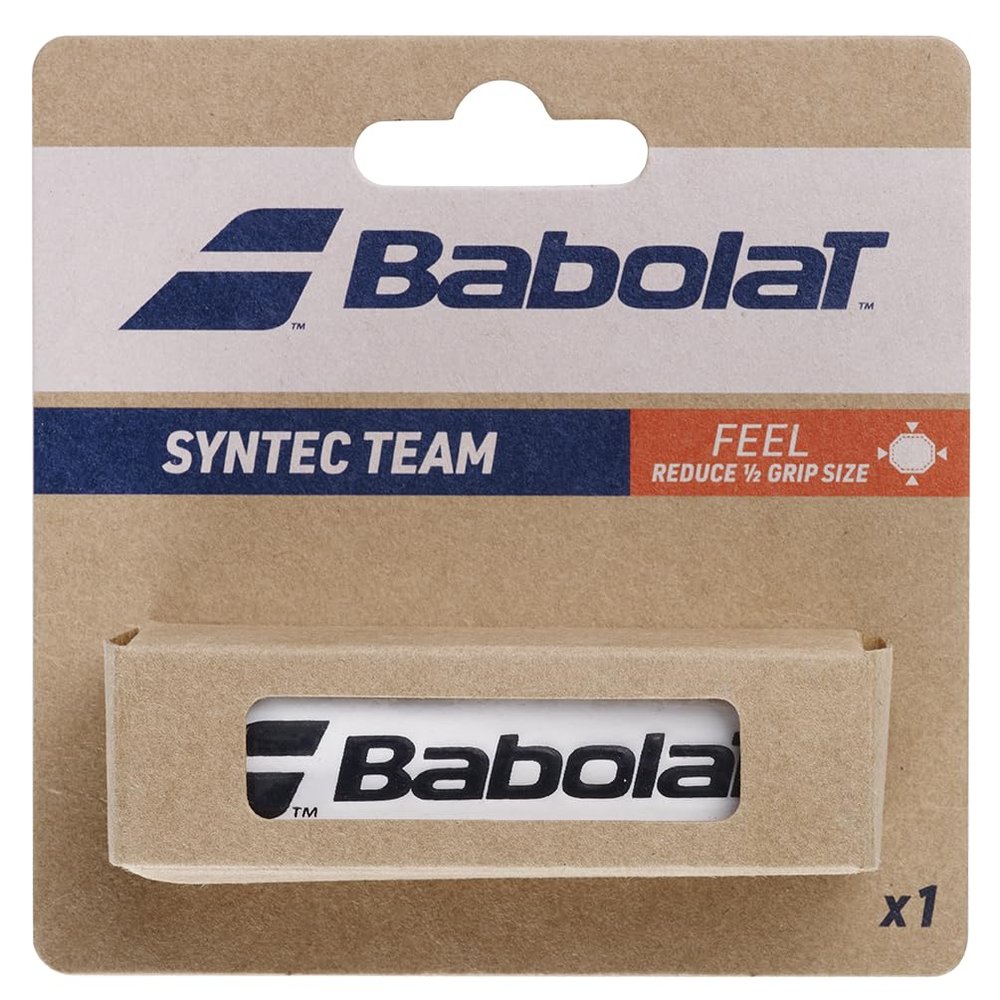 Babolat Syntec Team Pack of 1 White Overgrip, One Size