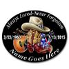 Always Loved Never Forgotten Memorial Decal Country Music Cowboy hat Boots 4"x 5" Pack of 6 view 1