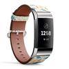 Compatible with Fitbit Charge 3 - Replacement Accessory Leather Band Strap Bracelet Wristbands with Adapters (Turtles Silhouette) view 2