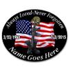 Always Loved Never Forgotten Memorial Decal Fallen Soldier Battle Cross 4"x 5" Pack of 6 view 1