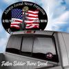 Always Loved Never Forgotten Memorial Decal Fallen Soldier Battle Cross 4"x 5" Pack of 6 view 2