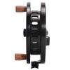 4.5 inches Centrepin Float Reel Center Pin Trotting Fishing Reel 113.5mm CNC Machined Aluminum Salmon Steelhead Fishing Black Color view 4