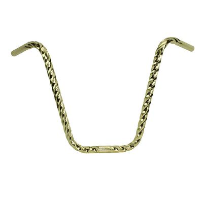 Fenix Lowrider 16" Square Twisted Bike Handle Bars,25.4mm Gold