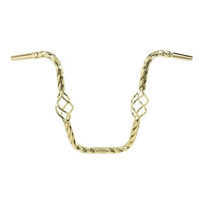Fenix Lowrider 16" Cage Square Twisted Bike Handle Bars,25.4mm, Gold
