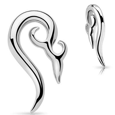 00 0 gauges ear plugs tunnels screw silicone steel double flare men black set stretching fit Taper 0g 8mm