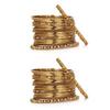 Efulgenz Boho Vintage Antique Ethnic Gypsy Tribal Indian Oxidized Gold Plated Combo Bracelet Bangles Set Jewelry (20 pc Each) view 1