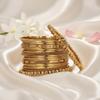 Efulgenz Boho Vintage Antique Ethnic Gypsy Tribal Indian Oxidized Gold Plated Combo Bracelet Bangles Set Jewelry (20 pc Each) view 2