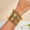 Efulgenz Boho Vintage Antique Ethnic Gypsy Tribal Indian Oxidized Gold Plated Combo Bracelet Bangles Set Jewelry (20 pc Each) view 4