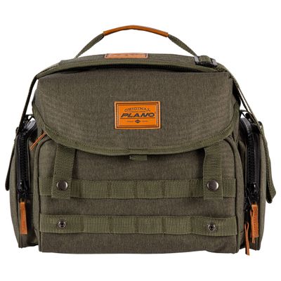 Plano A-Series 3600 2.0 Tackle Bag, Forest Green, Includes 4 Clear 3600 StowAway Utility Boxes, Fishing Bag with Tackle Boxes for Baits and Lures, MOLLE Attachments