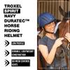 Troxel Spirit Full Coverage Horse Riding Helmet, Low-Profile Adjustable Design, Safety Horseback Riding Gear, Medium (7 - 7-3/8), Navy Duratec view 2