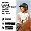 Troxel Spirit Full Coverage Horse Riding Helmet, Low-Profile Adjustable Design, Safety Horseback Riding Gear, Large (7-3/8 - 7-3/4), Pop Art Pony view 2