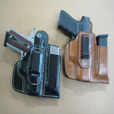 Azula Leather IWB Combo Holster and Mag Pouch CCW for 1911 Pistol 3.5" Barrel TAN RH