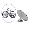 Cool Navy Hand Drawn Alaskan Wilderness Double Exposure Art - Bicycle Bike Round Metal 0.75" Lapel Pin Hat Shirt Pin Tie Tack Pinback view 1