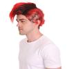Adult Unisex Mohawk Red & Black Full Wig, Best for Halloween view 2