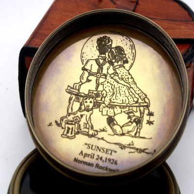 Delhi Arts Robert Browning Saying Engraved Compass Perfect Valentines Day gfit, Anniversary, Wedding, Love, Unusual, Collectible Nautical Compass