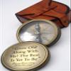 Delhi Arts Robert Browning Saying Engraved Compass Perfect Valentines Day gfit, Anniversary, Wedding, Love, Unusual, Collectible Nautical Compass view 3