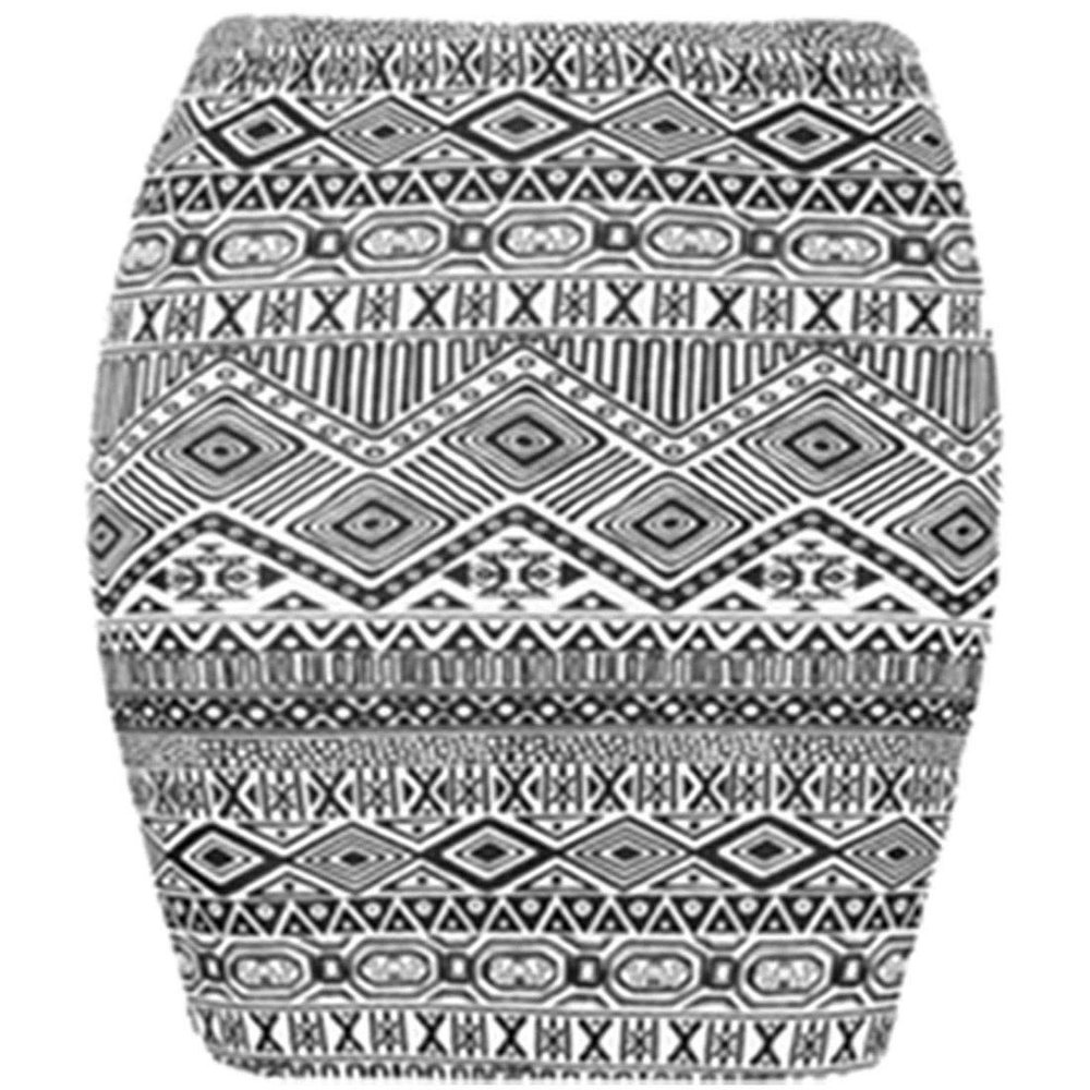 MA ONLINE Ladies Leopard Tartan Printed Stretchy Mini Skirt Womens Fancy Summer Wear Short Skirt Small Aztec Medium/Large
