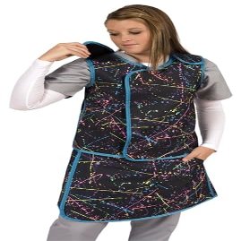 Colortrieve Men's Adjustable Fit X-Ray Vest & Skirt - Lightweight Lead, Large, Front and Back Protection, Hook & Loop Closure, Many Color Options, USA Made