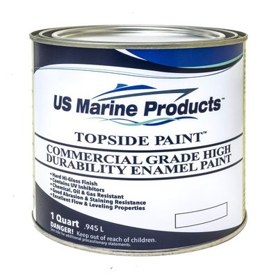 Commercial Grade Topside Paint Flat White Quart