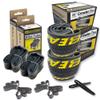 Growler Tire 26 x 2.125 Inch Tire Replacement Kits with or Without Inner Tubes. Includes Tools. Fits Bicycles with 26 x 1.75 or 26 x 2.125 Rim or Wheels. (Yellow Logo, 2 Pack with Tubes) view 1