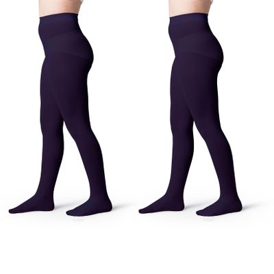 Silky Toes Girls' Opaque Microfiber Tights 1 or 2 Pairs Black White or Colored Nylon Stockings for Kids and Toddlers