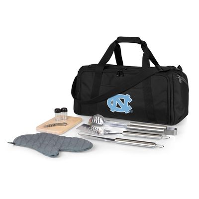 PICNIC TIME NCAA North Carolina Tar Heels BBQ Kit Grill Set & Cooler, BBQ Accessories Set with Case for Outdoor, Complete Grill Accessories Kit with Cooler Bag, (Black)